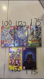 Switch 遊戲 Just Dance 2021, 2022, Mario Strikers, Captain Kinopio, World War Z