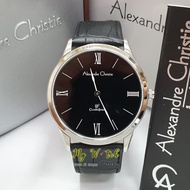 Alexandre Christie Men 's Watches 8478 Black Silver Black / Alexander Christie Men Ac 8478 Leather