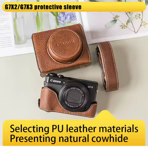 new luxury handwork Camera PU leather Bag Body BOX Case For canon G7X2 G7X3 G7X Mark ii iii Protecti