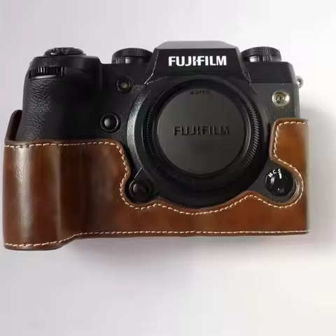 X-H2 X-H2S PU / Genuine Leather Camera Half Base Body Case Cover Protector for Fujifilm Fuji XH2S XH