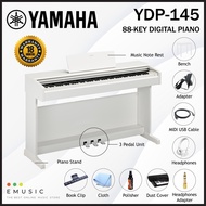 Yamaha YDP-145 88-key Digital Piano with Piano Stand, Bench, and Headphones - White (YDP145 / YDP 14