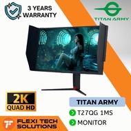 Flexi Tech TITAN ARMY 27 inch Flat 165hz 1ms VA 2K Gaming Monitor (T27QG) QHD 2560x1440p