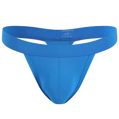 Solid Color Thongs Low-Rise Simple T-Back Thongs Bluge Pouch G-String Underwear Man