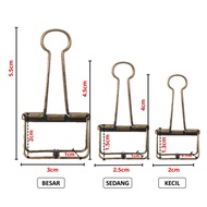 Paper Clip Besi Warna-Warni Klip Penjepit Buku Bahan Metal Penjepit Kertas Binder Clips Large Medium Small Office Study BRG