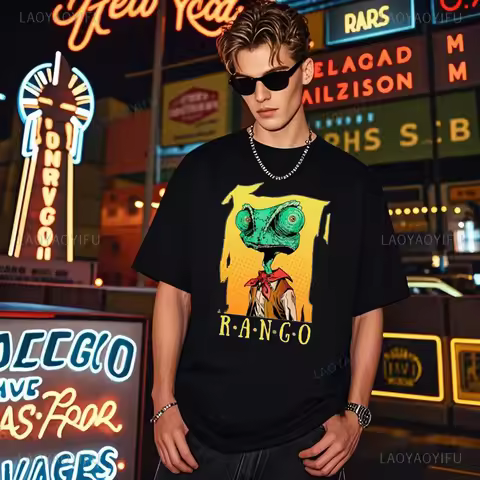 Rango and Fear and Loathing in Las Vegas T-Shirt Cotton Shirt Breathable Camisetas Street Fashion Hi
