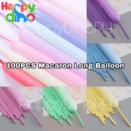 100PCS Long Balloons Macaron Color Twisting Balloon Size 260Q For Decoration HappyDino