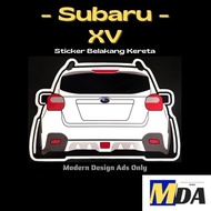 (SUBARU - XV) Sticker of Car Backside, Sticker Belakang SUBARU XV ,Custom No. Plat, Color.-- [1pcs]