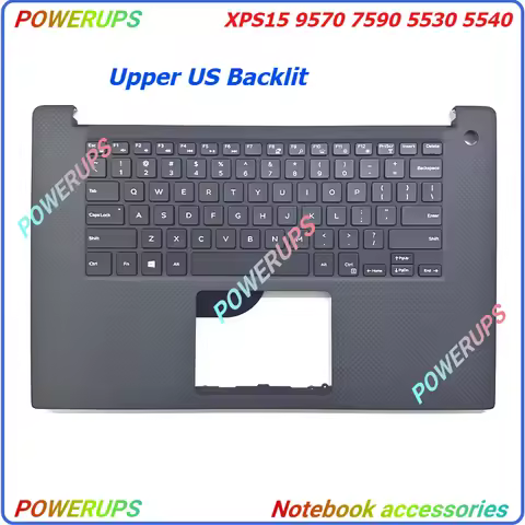 Laptop Upper/Palmrest Cover/Case/Shell US Backlight Keyboard For Dell XPS15 9570 7590 5530 5540 0JG1