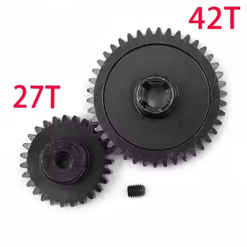 Metal Diff Main Gear 42T + Motor Gear 27T For 1/18 WLtoys A959-B A969-B A979-B K929-B RC Car Upgrade