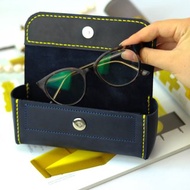 皮革小眼鏡盒/手工旅行太陽眼鏡皮套/眼鏡保護