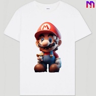 T-shirt T Shirt T-Shirt for Men, Women, Girls, Super Mario Bros Bross 3D 3D Tri Three D Dimension Di