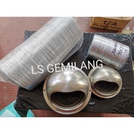 LS GEMILANG PREMIUM Stainless Steel Cap 4" 6 Flexible air hose Aluminium Cooker Hood Ducting Kitchen
