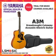 Yamaha A3M ARE Dreadnought Cutaway Acoustic-Electric Guitar Yamaha Gitar Akustik accoustic guitar Music