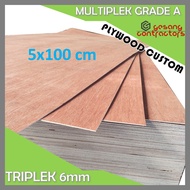 TRIPLEK 6mm Custom 5x100 cm | Multiplek 6 mm 5x100cm Triplek custom