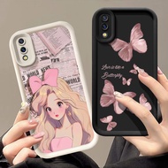 Casing Samsung A02 M02 A022 M022，Girl Style Pink Butterfly And Cool Boy Spider-Man Phone Casing，High