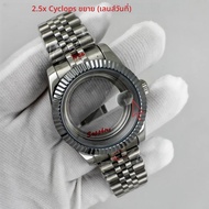 สแตนเลสสตีลพรีเมี่ยม 40 มม.นาฬิกา Fit NH35 NH34 36 การเคลื่อนไหว Modding กรณีอะไหล่คริสตัลแซฟไฟร์ 10