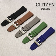 ❣ Citizen สายนาฬิกาซิลิโคนผู้ชาย Blue Angel Light Kinetic Air Eagle Rubber Diving Pin Buckle สร้อยข้อมือนาฬิกา 20