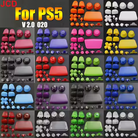 JCD 1set V2 2.0 For PS5 V2.0 020 Controller D-pad Share Buttons Kit Key Replacement Shell Case Cover