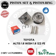 JAPAN TOYOTA ALTIS 1.8 WISH 1.8 1ZZ 1ZZ-FE TOTO PISTON RIK PISTON RING SET (4PCS)