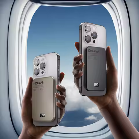 10000mAh Super Slim Magnetic Power Bank Alloy Shell Battery Qi2 Fast Chargeing PowerBank For MagSafe