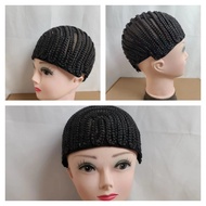 Dirty Braids Net Cap Wig Black Braids Net Cap Size Adjustable Connect Goods Straight Hair 12.4 C