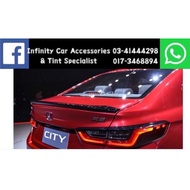 Honda City 2020 GN2 Sedan RS spoiler Ducktail Lip spoiler Glossy Black