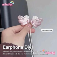 ANHUITYJ  Earphone Decoration, Star Gem Accent Y2K Headphone Accessory, Angel Wing Damage-Free Insta