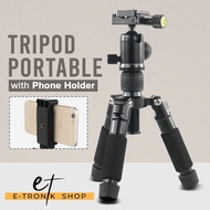 ETRONIK XILETU Portable 4-Section 54cm Mini Camera Tripod with Holder - FM5S-MINI