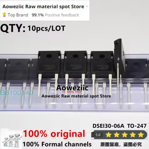 Aoweziic 2023+ 100% New Imported Original DSEI30-06A DSE130-06A DSEI30-12A DSE130-12A TO-247 Fast Re