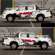 1คู่ ISUZU DMAX D-MAX สติ๊กเกอร์ สติ๊กเกอร์ลายโคลน สติ๊กเกอร์ติดรถยนต์กระบะ สติ๊กเกอร์แต่งลายรถ สติก