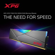 ADATA XPG SPECTRIX RAM D50 DDR4 3200 16GB (8GBX2) RGB DUAL CHANNEL PC GAMMING RAM -TUNGSTEN GREY / W