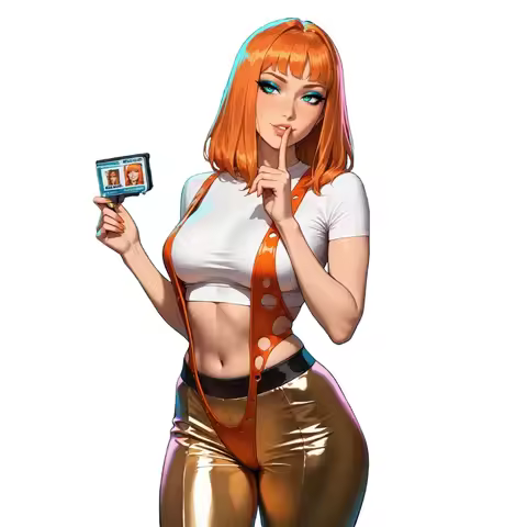15cm Anime Spy Girl Car Sticker Orange Hair ID Card Shush Waterproof Vinyl Decal for Motorcycle Helm