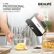 MESIN IDEALIFE Hand Mixer Multi Speed IL-221B 5 Speed Turbo Stainless Steel Mixer Machine IL221B IL 