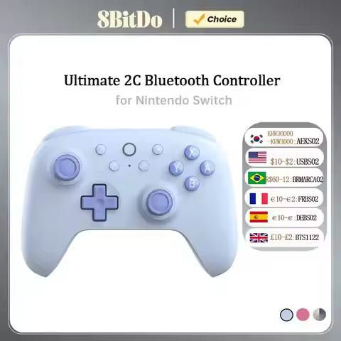8BitDo Ultimate 2C Bluetooth Controller for Nintendo Switch 2 Wireless Gamepad with Hall Effect Joys