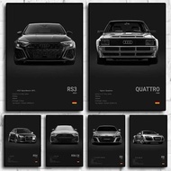 Pop German Cars Rs3 Car Photography Poster Aesthetic Luxury R8 C8 Supercar GTR SUV Canvas ,No Frame 