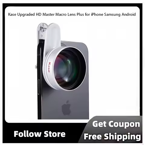 Kase Upgraded HD Master Macro Lens Plus for iPhone Samsung Android with Long Focus Distance 45-85mm