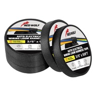 RED WOLF Wiring Harness Cloth Tape High Temp Self-Adhesive Fabric Tape for Automobile Electrical Har
