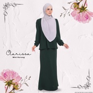 Clarissa Mini Kurung Emerald Green Kurung Kedah Moden Women Plus Size Baju Kurung Sedondon Mak Anak 