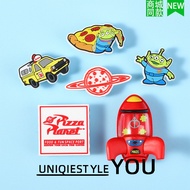 Hole Shoes Flower Decoration Shoe Buckle Texture Soft Rubber Pizza Planet Three-dimensional Spaceshi