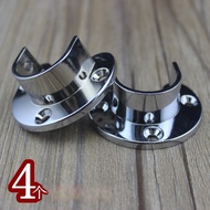 Tyk b. Side Thickened Fixed Seat Open Flange Stainless Steel Wardrobe Tube Holder Clothes Tube Holde