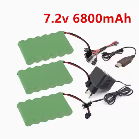 7.2V 6800mah 3000mAh Ni-MH 6*AA Rechargable Battery With SM Plug For RC Truck/ Rc Racing car/ boat m