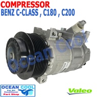 คอมเพรสเซอร์ เบนซ์  C180  C200  Compressor MERCEDES BENZ  COM0062 HFC-134A  Valeo แท้  813137 ตั้งเเ