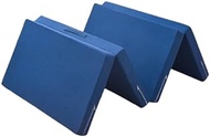 4 Fold 8cm Thickness Foldable Mattress Topper Single Mattress Sponge Folding Bed Sofa Sleeping Mat (Blue 90x200x8cm)