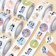 ☆500 Sheets/Set☆Bluey Stickers Roll Stickers Luggage Stickers Cute Stickers Waterproof Stickers Rewa