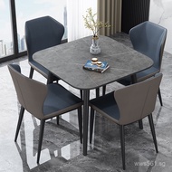 Combination Casual Mesh Small Apartment Glossy Negotiation Table Square Dining Table Reception Home 