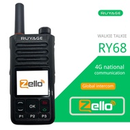 RUYAGE RY68 Applicable To POC Zello App HT Walkie Talkie POC 4G Global SIM Handy Talky Wireless WiFi