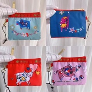 日本 LeSportsac 彩繪牛牛 彩色帆布 MINI 散子袋