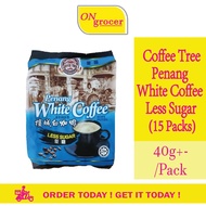 B0413 - Coffee Tree Penang White Coffee Less Sugar - 15 Packs x 40g