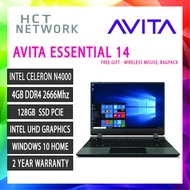 AVITA Essential 14 LAPTOP AVITA GREY (INTEL CELERON N4020 2.80GHz,128GB SSD, 4GB RAM,14'' FHD, W10)