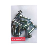 Flange bolt m10Bolt 3cm long
